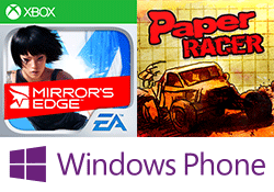 Windows Phone Mirrors Edge and Paper Racer